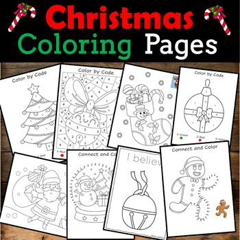 Preview of Christmas Coloring Pages, Polar Express Coloring, Winter Holidays Craft