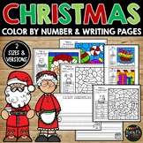 Christmas Activities for Math and Writing | Color by Numbe