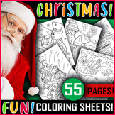 Christmas Coloring Pages Sheets | 55 Christmas Colouring P