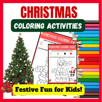 Preview of Christmas Coloring Pages - Sheets activity worksheets - No Prep Sub Plans