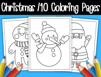 Christmas Coloring Pages Vol 3 by LittleFelixShop | TPT