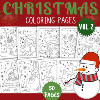 Christmas Coloring Pages {Winter Coloring Pages} VOL 2 by Artcom Studio