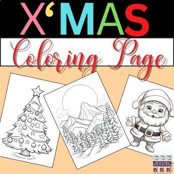 Preview of Christmas Coloring Pages and December Fun Activities Sheets (Holiday Activities)
