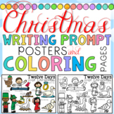 Christmas Coloring Pages and Writing Prompts