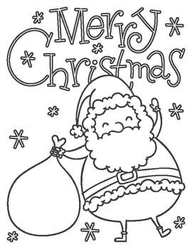 Christmas Coloring Pages for Kids by Pretty Prints Shoppe | TPT
