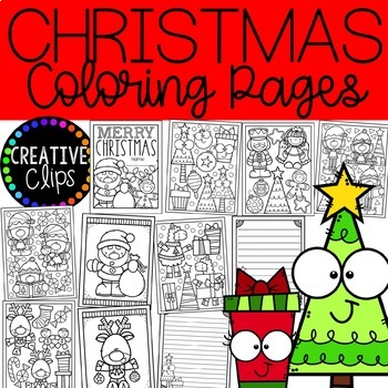 Preview of Christmas Coloring Pages (+writing papers) {Holiday Coloring Pages}