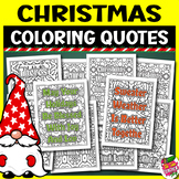 Christmas Coloring Quotes - Christmas Activities