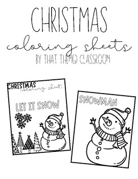 Preview of Christmas Coloring Sheets