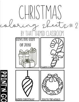 Preview of Christmas Coloring Sheets (#2) l Christmas Product #4