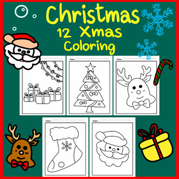 Christmas Coloring Sheets Art Activities Printable Winter Holiday ...