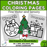 Christmas Coloring Sheets - Christmas Craftivity Pages - S