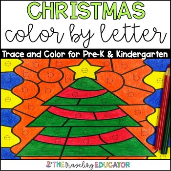 Preview of Christmas Coloring Sheets | Color By Letter Worksheets