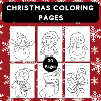 Christmas Coloring Sheets | Coloring pages by ChiChi Learning | TPT