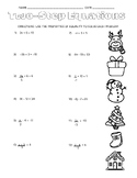Christmas Coloring Two-Step Equations