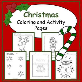 Christmas Coloring and Activity Pages | Printable by Amie's Early Learning