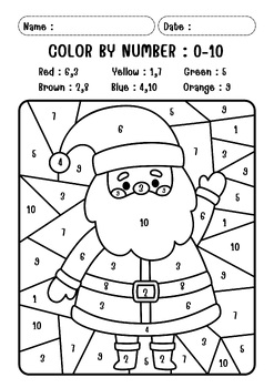 Christmas Coloring pages | Color by Number for FREE! by Mugglelaber
