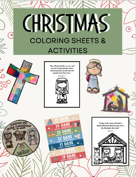 Christmas Coloring sheets and activities by Easy Peasy Learning Easy