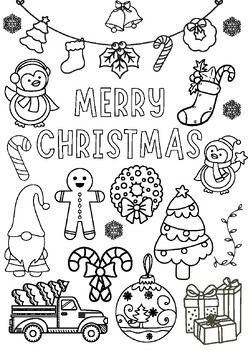 Christmas Colouring Pages by Digital Design Co | TPT