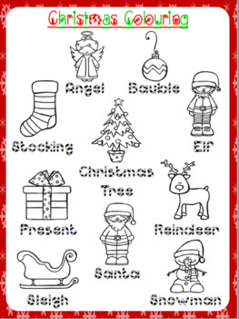 Preview of Christmas Colouring Worksheet | Free/Freebie