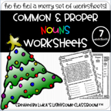 Christmas Common and Proper Nouns Worksheets
