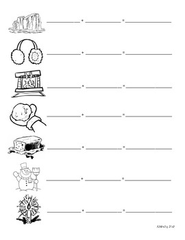 Christmas Compound Words Practice Worksheet by 4 Little Baers | TpT