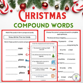 Christmas Compound Words Worksheets | December Grammar Rev
