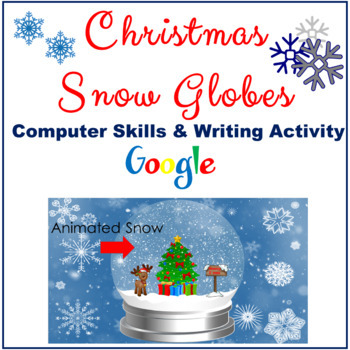 Preview of Christmas Computer Activities Snow Globes w/ Animated Snow