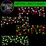 Christmas Clipart Confetti Headers {Creative Clips Clipart}