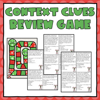 Preview of Christmas Context Clues Review Game