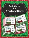Christmas Contractions Task Cards - 27 multiple choicecard