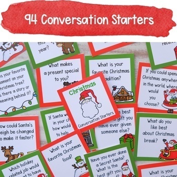 Christmas Conversation Starters and Writing Prompts- Christmas Activity