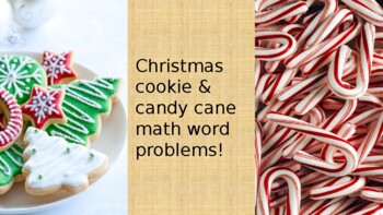 Preview of Christmas Cookie & Candy Cane Word Problems!