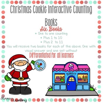 Preview of Christmas Cookie Counting and Addition Books: Interactive and Differentiated