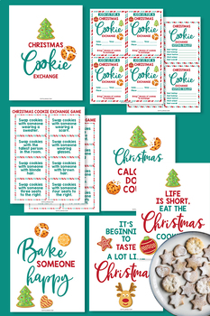 Preview of Christmas Cookie Exchange Printables