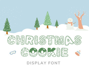 Preview of Christmas Cookie Font: Creative Design Worksheet Activity