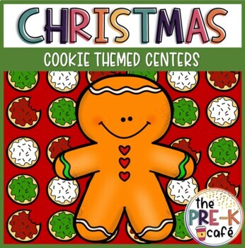 Preview of Christmas Cookie Math and Literacy Centers Activities | Pre-K K | December