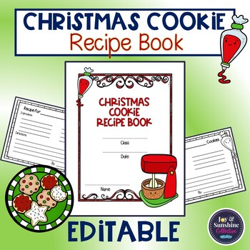 Preview of Christmas Cookie Recipe Class Book