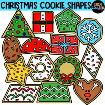 Preview of Christmas Cookie Shapes Clipart - Christmas Clipart