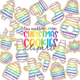 Christmas Cookies Clipart Rainbow Watercolor - Christmas Clipart