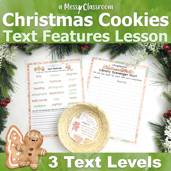 Preview of Christmas Cookies Nonfiction Text Feature RI.2.5 2nd Grade Winter Reading Lesson