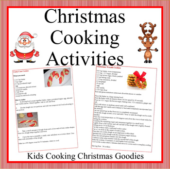 Preview of Christmas Cooking Activities- Kids Christmas and Holiday Cooking and Celebrating