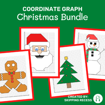 Preview of Christmas Coordinate Graph Mystery Picture Bundle