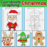 Christmas Math Coordinate Graphing Pictures - Santa, Elf, Gingerbread Man
