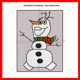 Christmas Coordinate Plane Graphing Picture: Olaf/Frozen