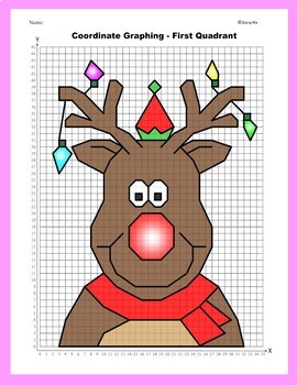 christmas coordinate graphing picture rudolph by qiang ma tpt