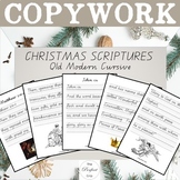 Christmas Copywork: Qld Modern Cursive, ESV Scriptures