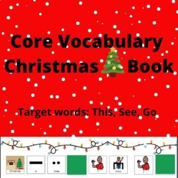 Preview of Christmas Core Vocabulary Book