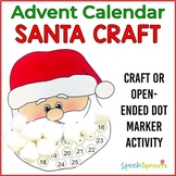 Advent Calendar Santa Craft Christmas Speech Therapy Activity
