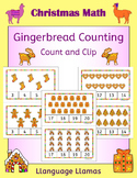 Christmas Count and Clip Task Cards for Math Center - Cute