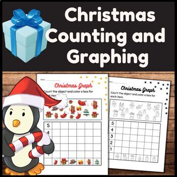 Preview of Christmas Count and Graph | Creating a Bar Graph Christmas Activities